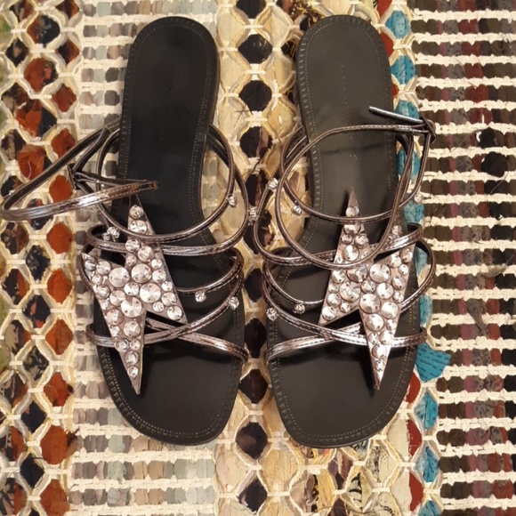 Zara Shoes - Zara Jeweled Sandals